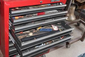 lot 612 image: Hand Tools - Screwdrivers, Wrenches, Clamps, Snips, Hammers, Misc. Tools and Hardware