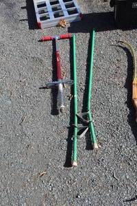 lot 875 image: Lot of (2) Vintage Stilts, Pogo Stick