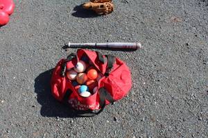lot 941 image: Aluminum Baseball Bat, Assorted Balls
