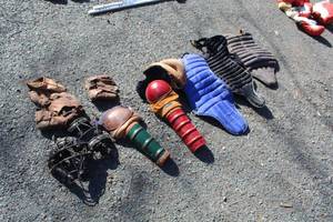 lot 945 image: Baseball Catcher Equipment - Chest Protectors, Leg Pads, Face Masks, Ball Gloves