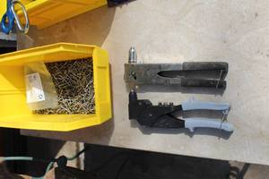 lot 890 image: Parts Organizer, Rivet Guns, Rivets