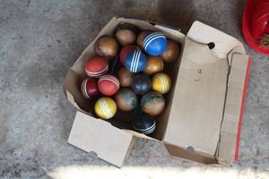 lot 933 image: Assorted Croquet Balls and Spikes