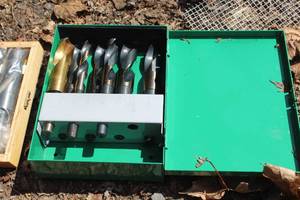 lot 976 image: Large Bore Bit Set, Metal Case