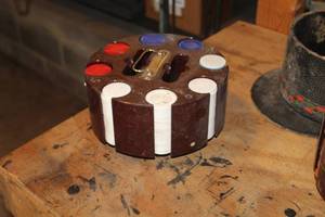 lot 724 image: Poker Chip Set, Poker Chip Holder