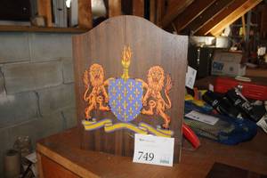 lot 749 image: Wall-Mount Dart Board with Folding Doors