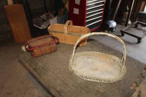lot 772 image: Lot of (3) Wicker Baskets