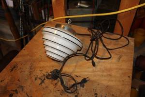 lot 799 image: Vintage Electric Light with Glass Cover