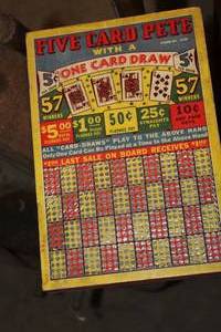 lot 1021 image: Five Card Pete Punch Board Game