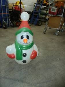 about a 2 ft tall light up snowman