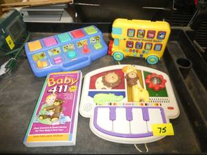 Lot of kids toys and book