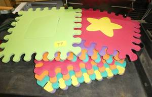 set of 10 lock in floor mats each about 18 square