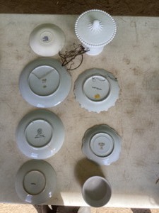 Collector plates and candy dish