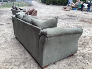 Olive green couch