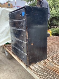 Pine dresser painted black