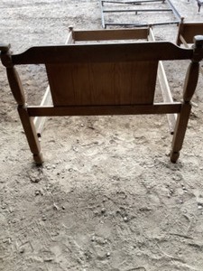 Twin bed frame and headboard
