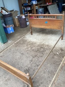 Full bed frame and headboard