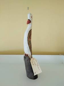 lot 107 image: Hand Carved Wood Bird By Richard T.