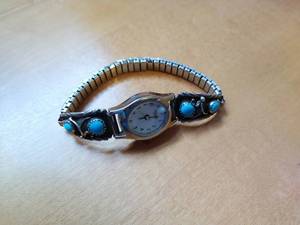 lot 148 image: Sharp Womans Watch With Sterling Silver Links