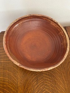 lot 20 image: Large Studio Pottery Salt Glazed Ceramic Bowl