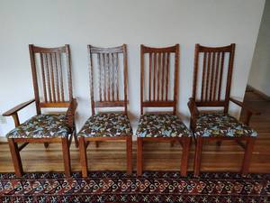 lot 62 image: Mission Style Dining Chairs