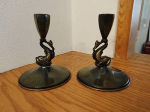 lot 81 image: Pair of Candlestick Holders from Denmark