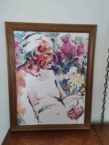 lot 207 image: Framed Original Portrait by Joyce M. Schmidt