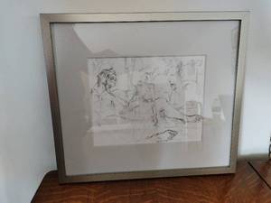 lot 213 image: Framed Original Figure Drawing #1 by Joyce Schmidt