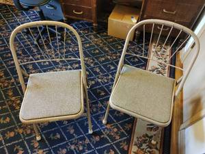 lot 421 image: Two Card Chairs