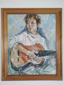 lot 424 image: Framed Portrait by Victor Mitrov