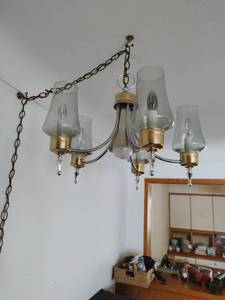 lot 427 image: Vintage Chandelier Hanging Lamp