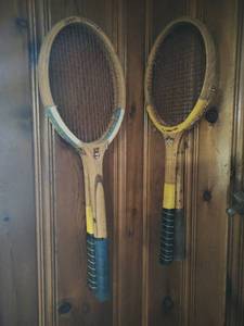 lot 429 image: Four Vintage Rackets