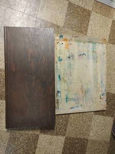 lot 434 image: Angled Tabletop Work Station & Wood Painting Board