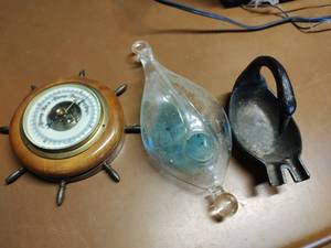 lot 455 image: Barometers & Cast Iron Ashtray