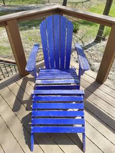 lot 249 image: Adirondack Chair and Stool