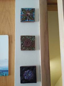 lot 263 image: Set of Three Handmade Tiles