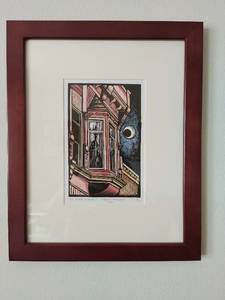 lot 280 image: Osage in Moonlight Signed Print by Lori Biwer Stewart