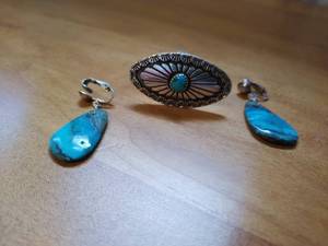 lot 185 image: Turquoise & Sterling