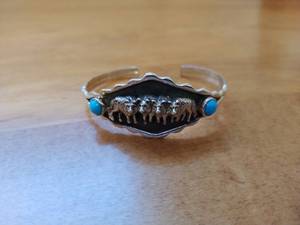 lot 187 image: Turquoise & Sterling Bracelet