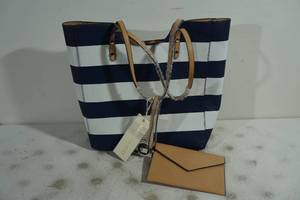 lot 95 image: NEW Madison West Striped Tote Bag