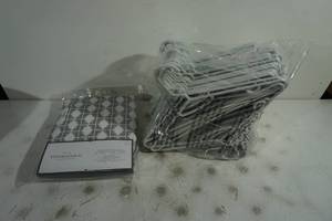 lot 97 image: Bag of Clothes Hangers, Threshold Standard Padded Ironing Board Cover