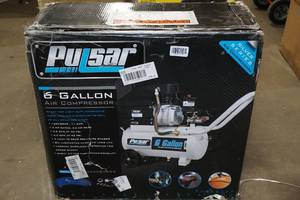 lot 45 image: Pulsar 6 Gallon Horizontal Tank Electric Air Compressor