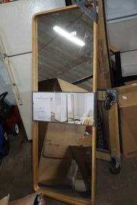 lot 164 image: Threshold Wood Frame Mirror - Cracked Frame