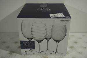 lot 186 image: Mikasa Cheers 24 Oz Crystal Red Wine Glasses - 3 Pieces