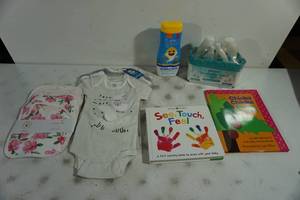 lot 196 image: Assorted Baby and Toddler Items - Clothes, Books, Soap