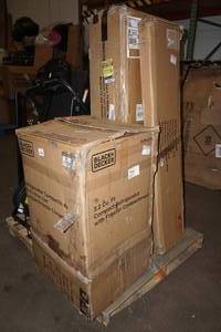 lot 239 image: Pallet of Repairables - Refrigerator, Treadmill, Dehydrator