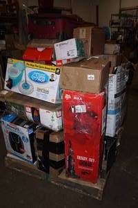 lot 240 image: Pallet of Repairables - Hoverboard, Air Fryer, Microwaves, Fan, Pressure Cooker