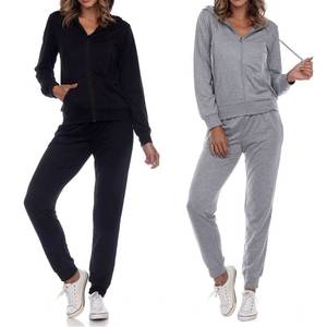 lot 61 image: NEW 2 Pack - Womens Jersey Pants and Zippered Hoodies - Large