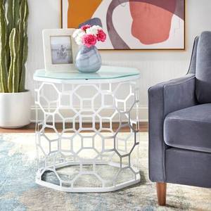 lot 65 image: NEW Octavia Side Table - White