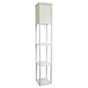 lot 179 image: NEW Etagere Shelf Floor Lamp - White