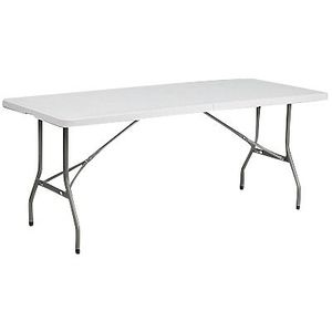 lot 223 image: 6 Foot Bi-Fold Plastic Table